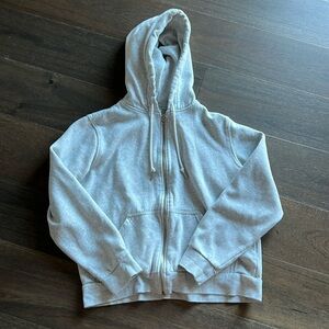 H&M Heather Gray Basic Zip-up Hoodie Sweatshirt M